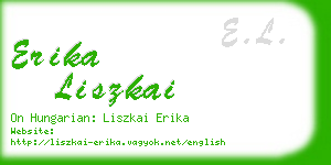 erika liszkai business card